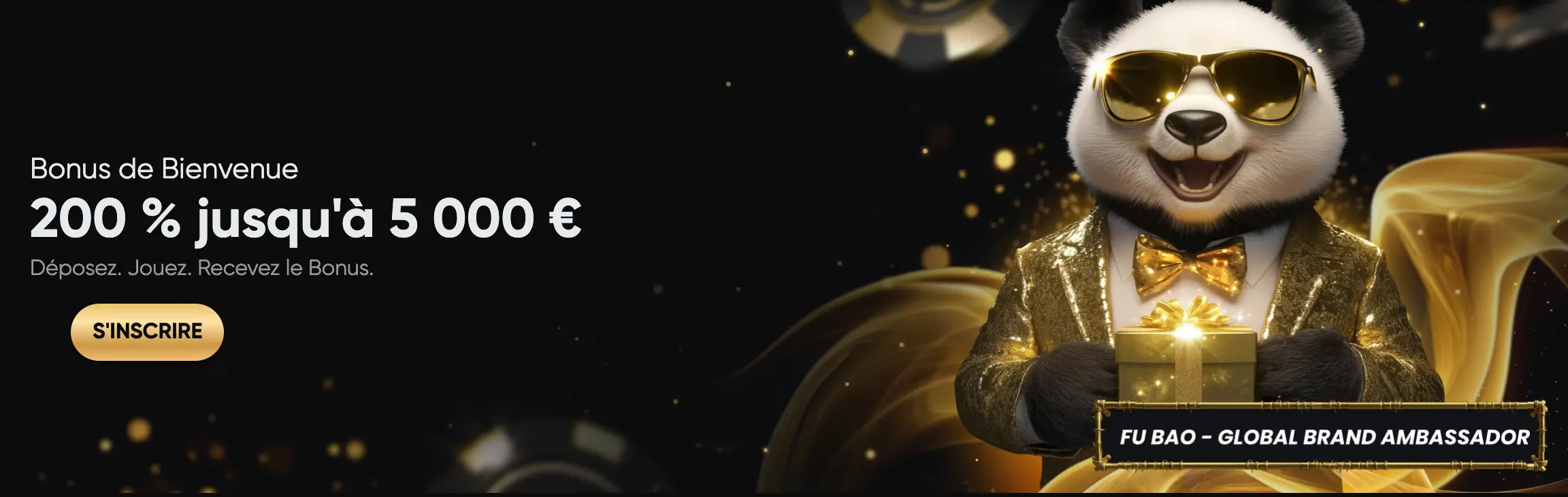 Le bonus de bienvenue casino Golden Panda: 100% jusqu’à 2 000 € + 200 tours gratuits