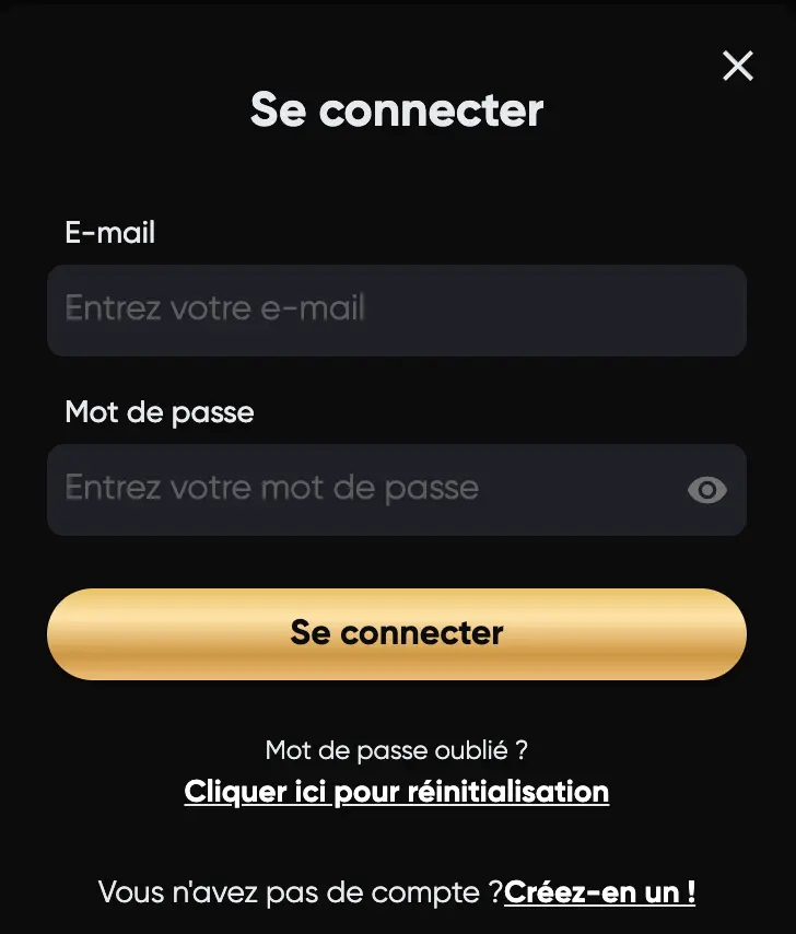 Accès et connexion des membres au casino Golden Panda